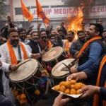 HEADLINE: Sweets, Dhols and Hate: Right-Wing Group Celebrates after J&K Medical College Loses Recognition