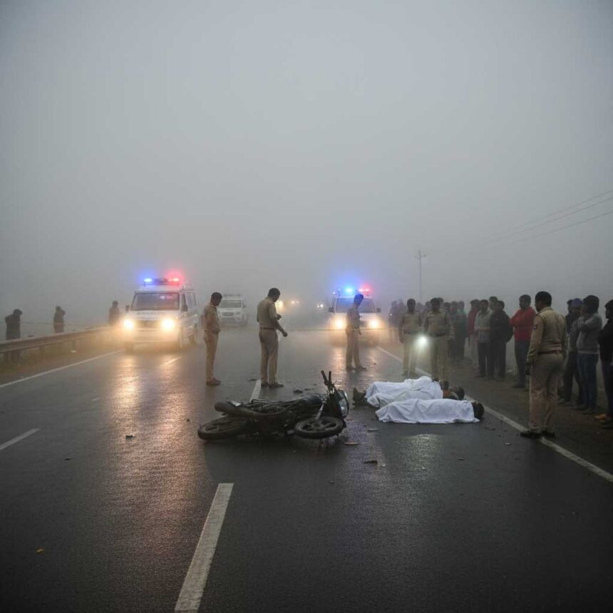 Fog Claims Lives: 3 Bike-Borne Men Killed in Moradabad Hit-and-Run 1 Fog Claims Lives: 3 Bike-Borne Men Killed in Moradabad Hit-and-Run